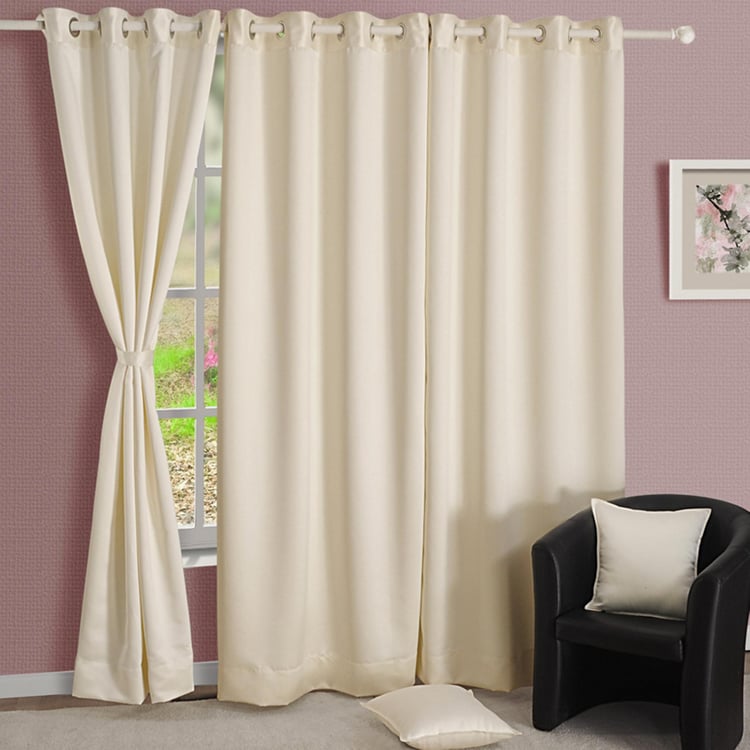 SWAYAM Solid Blackout Window Curtain- 121 X 152 cm