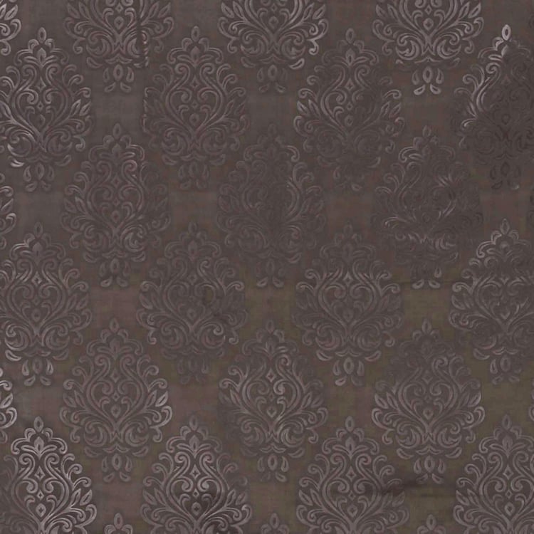 SWAYAM Paisley Jacquard Blackout Window Curtain- 121 X 152 cm