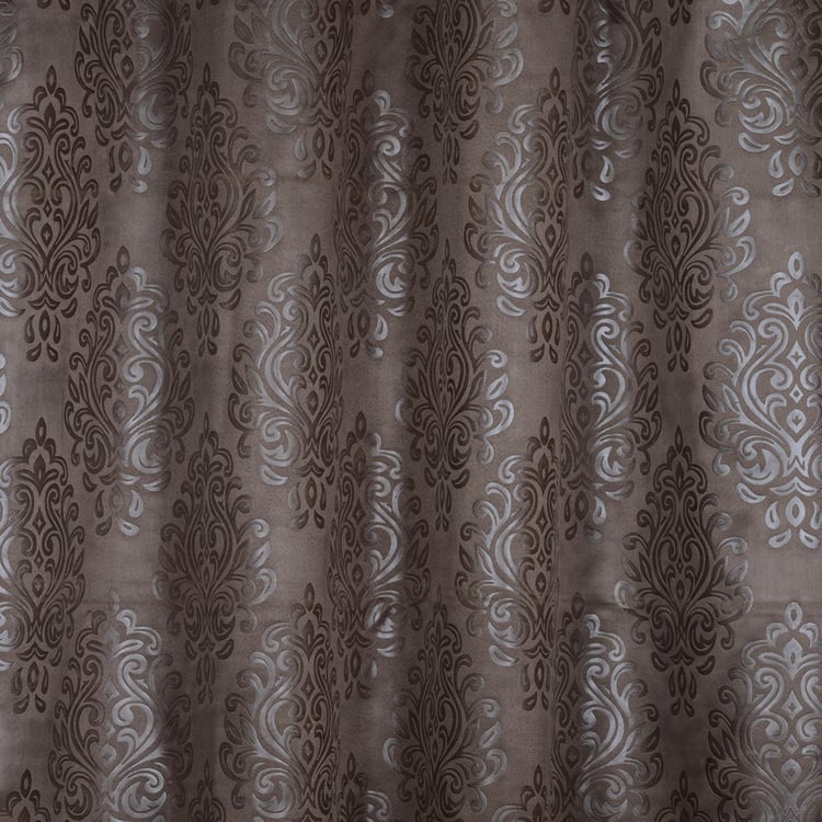 SWAYAM Paisley Jacquard Blackout Window Curtain- 121 X 152 cm