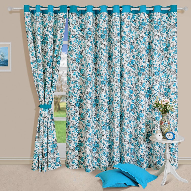 SWAYAM Printed Semi-Blackout Window Curtain- 137 X 152 cm