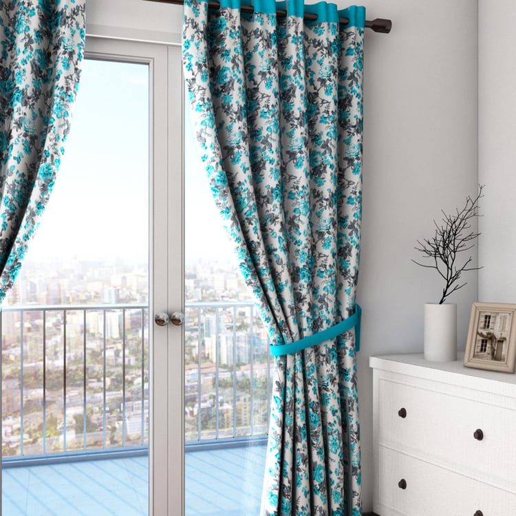 SWAYAM Printed Semi-Blackout Window Curtain- 137 X 152 cm