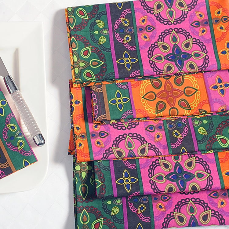 SWAYAM Printed Napkin- Set Of 6