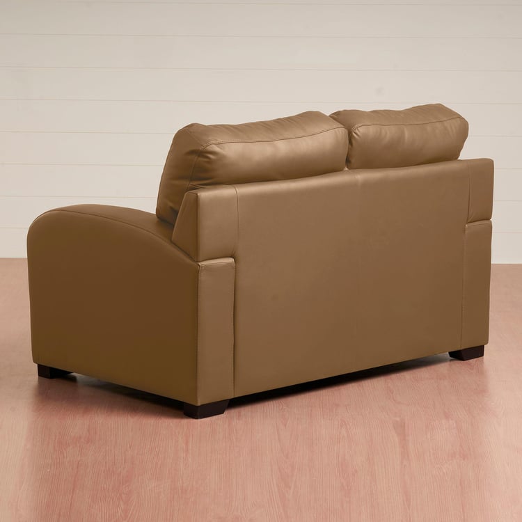 Buy Vista Half Leather 2-Seater Sofa - Beige from Home Centre at just ...