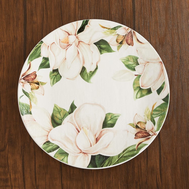 Magnolia Floral Dinner Plates - Iron stone ( Stoneware) - Dinner Plate 28 cm -Multicolour