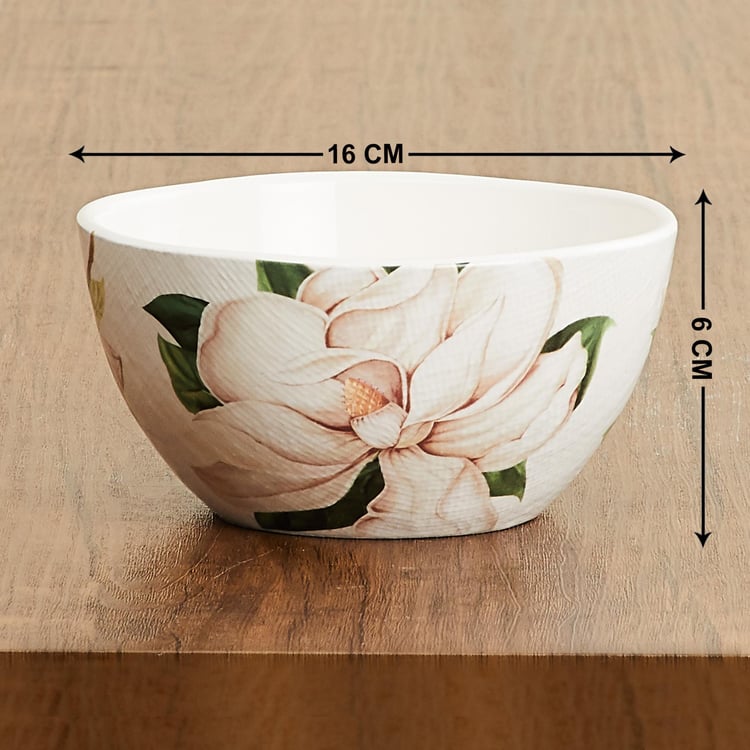 Alora Ironstone Floral Printed Cereal Bowl - 750ml