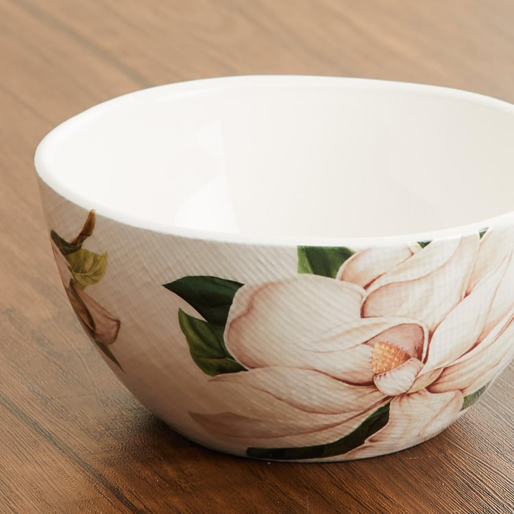 Alora Ironstone Floral Printed Cereal Bowl - 750ml