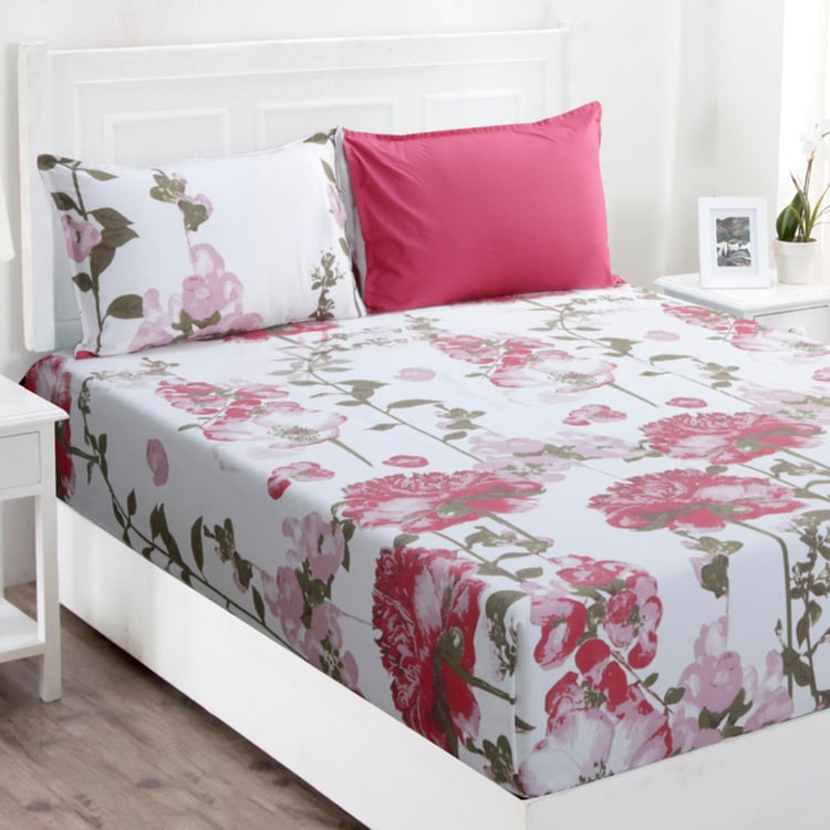 MASPAR Zephyr Printed 3-Pc. King Size Bedsheet Set- 275 X 275 cm