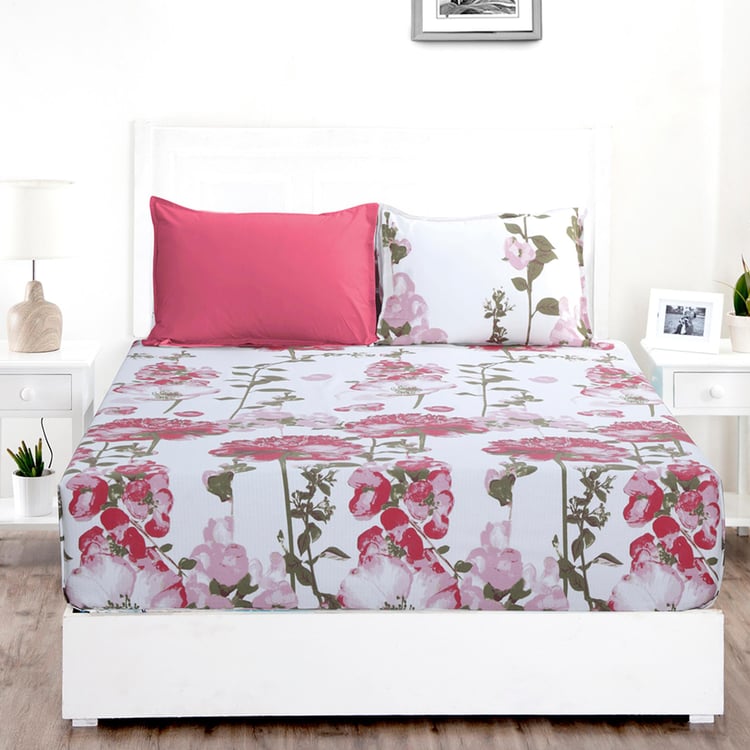 MASPAR Zephyr Printed 3-Pc. King Size Bedsheet Set- 275 X 275 cm