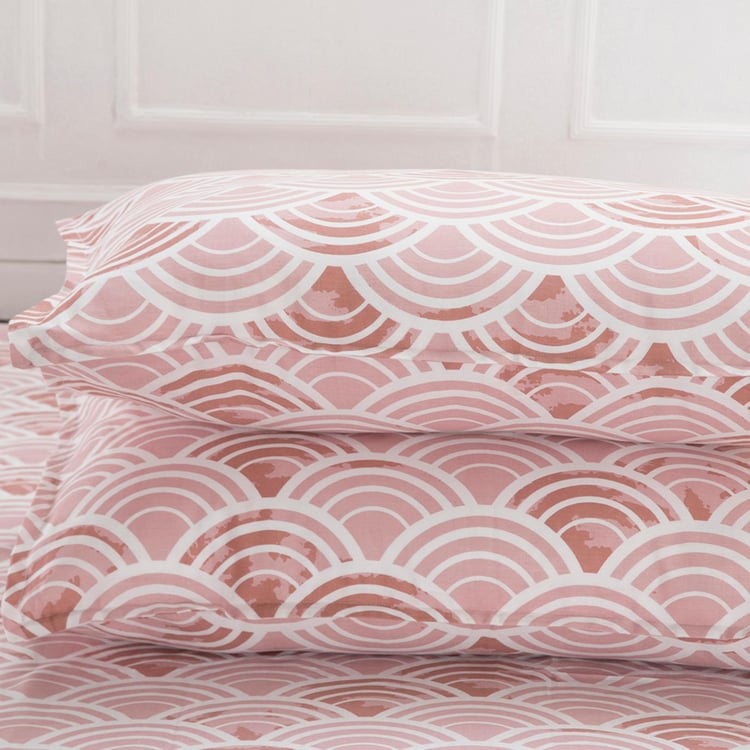 MASPAR Zephyr Printed 3-Pc. Queen Size Bedsheet Set- 275 X 224 cm