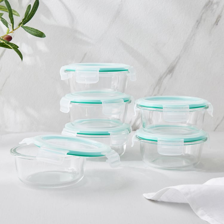 Corsica Siattle Set of 6 Glass Containers - 400ml