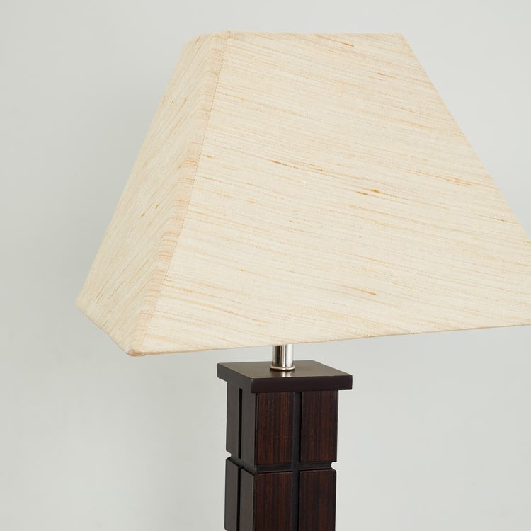 Ashoka-Tishan Textured Wooden Table Lamp