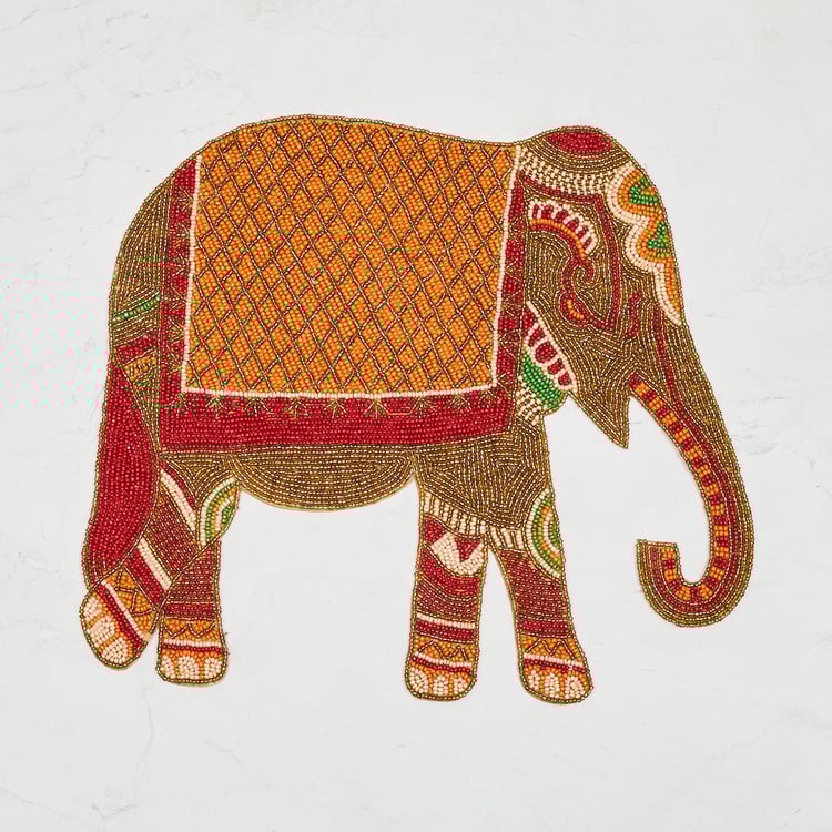 Elephant Beaded Placemat