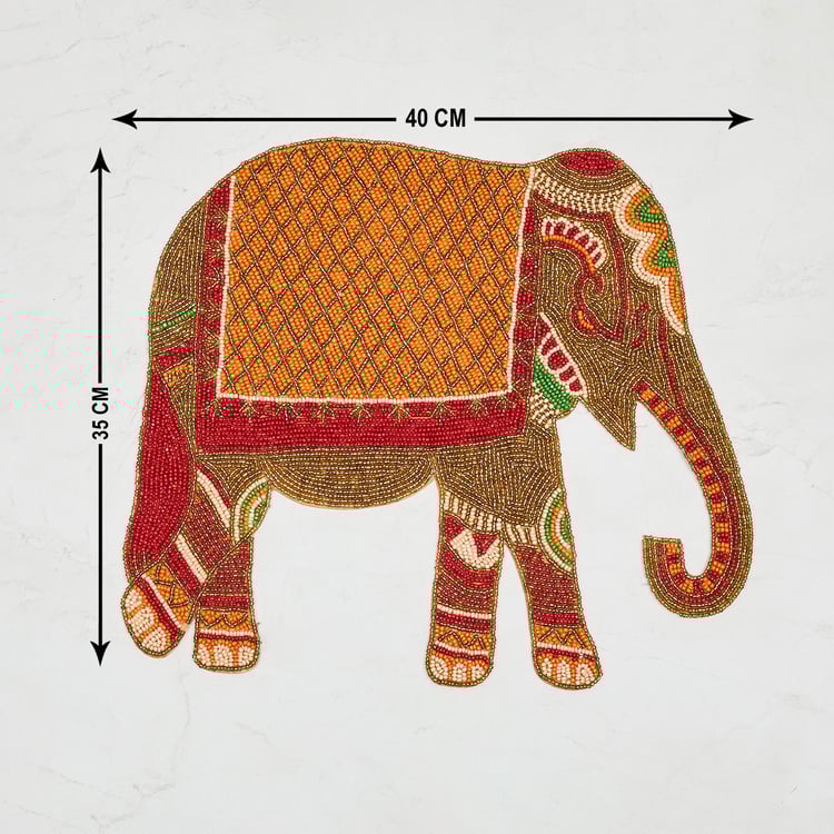 Elephant Beaded Placemat