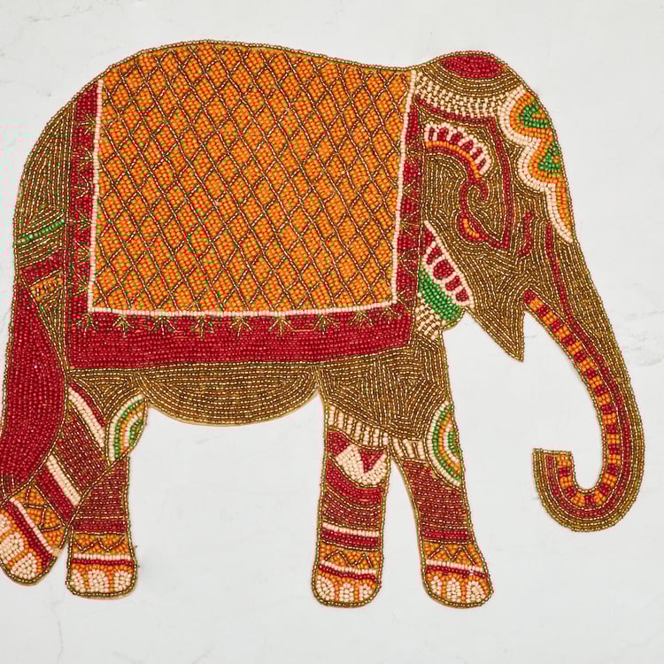 Elephant Beaded Placemat