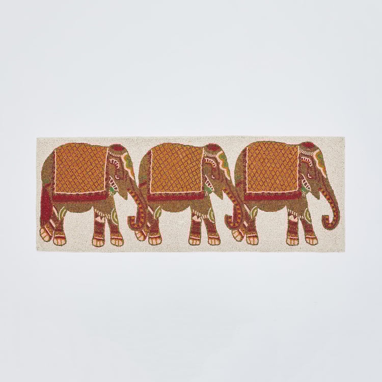 Elephant Beaded Table Runner