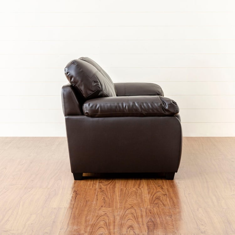 Bendigo Half Leather 3-Seater Sofa - Brown