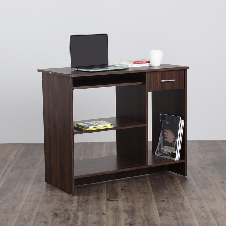 Lewis Melamine Finish Computer Desk - Brown