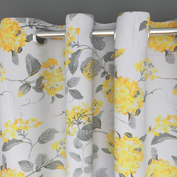 Lavish Velvet Printed Window Curtain Pair - 135 x 160 cm