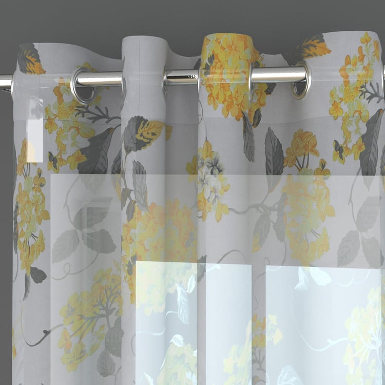Lavish Printed Sheer Door Curtain Pair - 135 x 225 cm