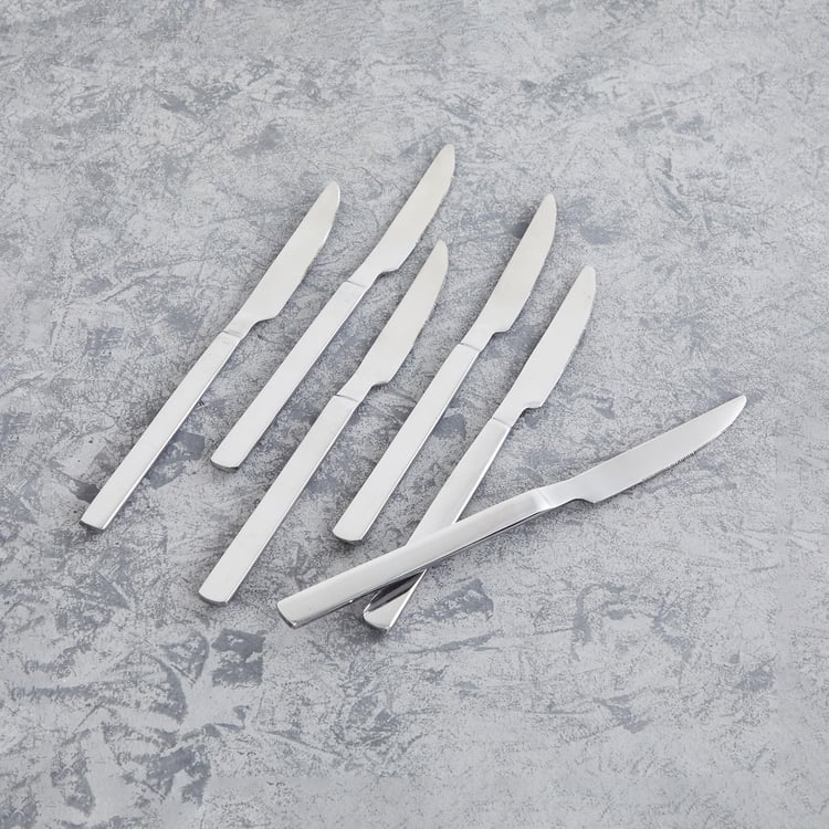 FNS 6-Piece Stainless-Steel Dessert Knife Set