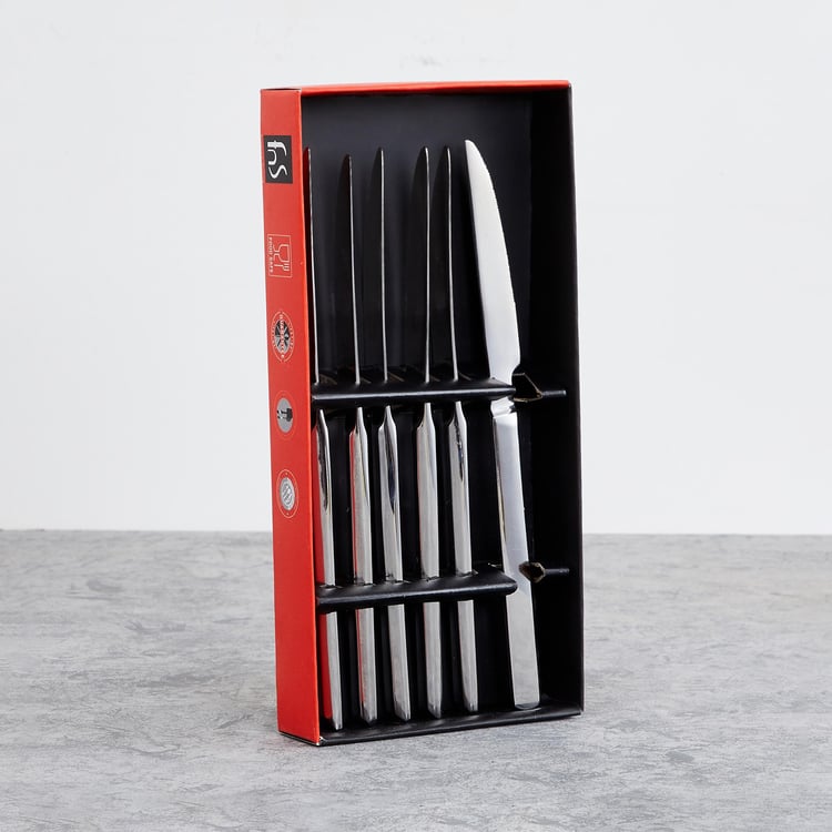 FNS 6-Piece Stainless-Steel Dessert Knife Set