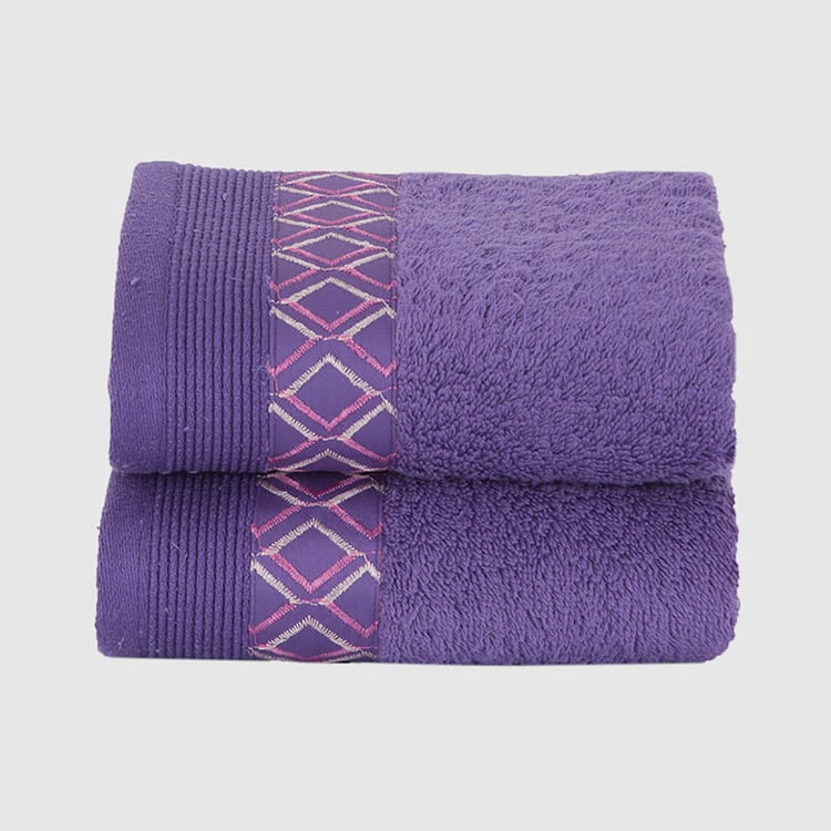 MASPAR Co-Exist 2-Pc. Embroidered Hand Towel Set - 40 x 70 cm