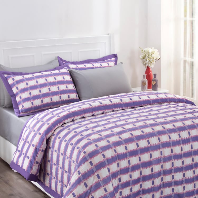 MASPAR Co-Exist Quilt Blanket with Pillow Shams - Set of 3 - 228 x 265