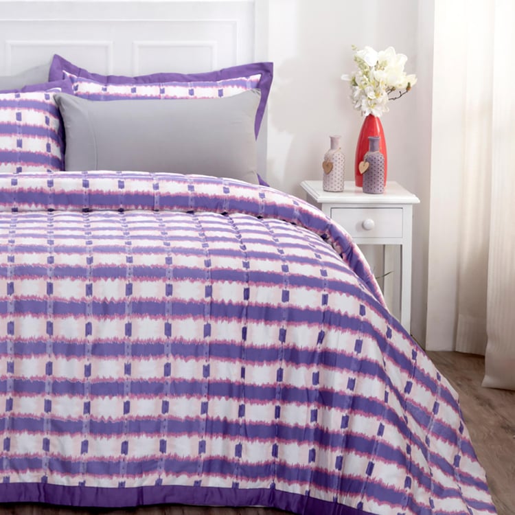 MASPAR Co-Exist Quilt Blanket with Pillow Shams - Set of 3 - 228 x 265