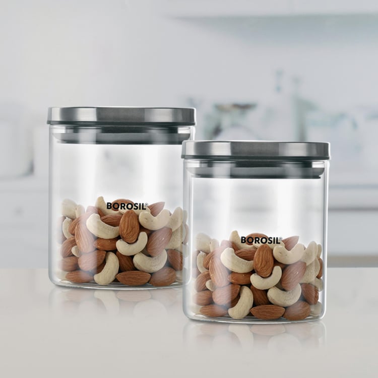 BOROSIL 2- Piece Classic Jar with Lid Set - 600ml