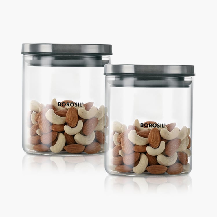 BOROSIL 2- Piece Classic Jar with Lid Set - 600ml