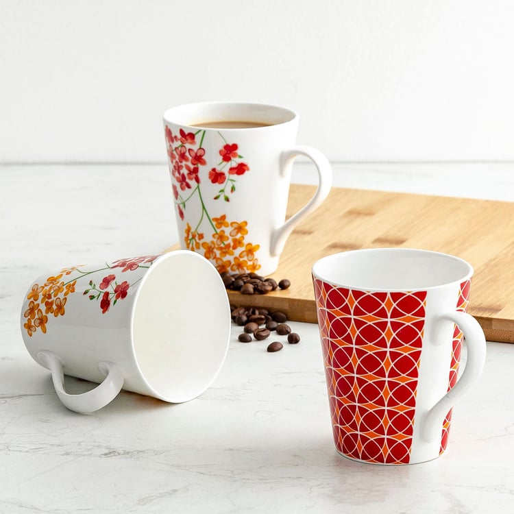 Corsica Set of 3 Bone China Mugs - 340ml