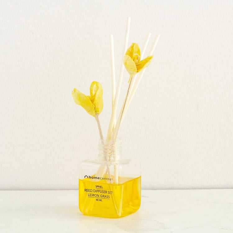 Corsica Spinel Set of 7 Pcs Reed Diffuser Oil Set Glass Yellow 40ml