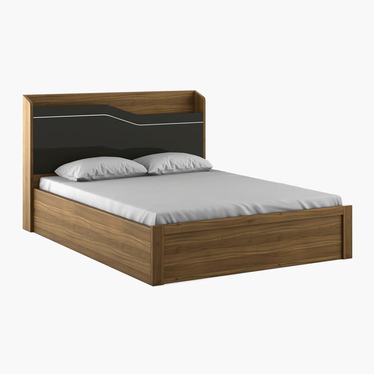 Quadro Aero King Size Bed with Hydraulic Storage - 180 x 195 cm - Brown