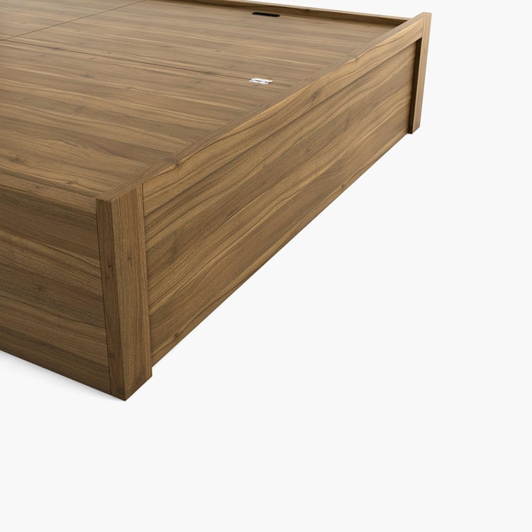 Quadro Aero King Size Bed with Hydraulic Storage - 180 x 195 cm - Brown