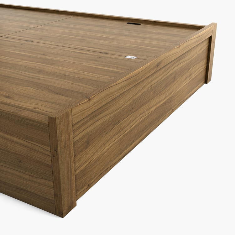 Quadro Aero King Size Bed with Hydraulic Storage - 180 x 195 cm - Brown