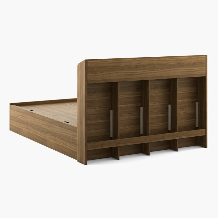 Quadro Aero King Size Bed with Box Storage -180 x 195 cm - Brown
