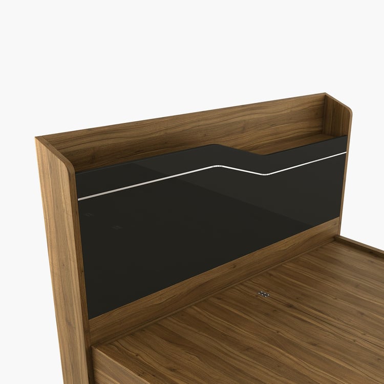 Quadro Aero King Size Bed with Box Storage -180 x 195 cm - Brown