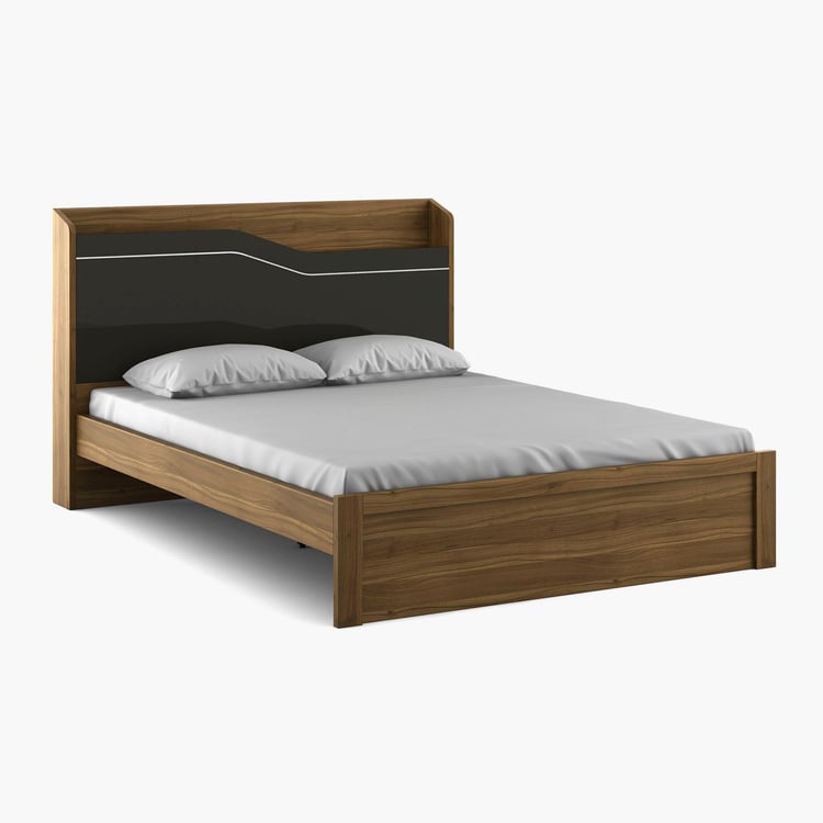 Quadro Aero Queen Size Bed without Storage - 150 x 195 cm - Brown