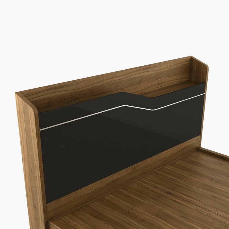 Quadro Aero Queen Size Bed without Storage - 150 x 195 cm - Brown