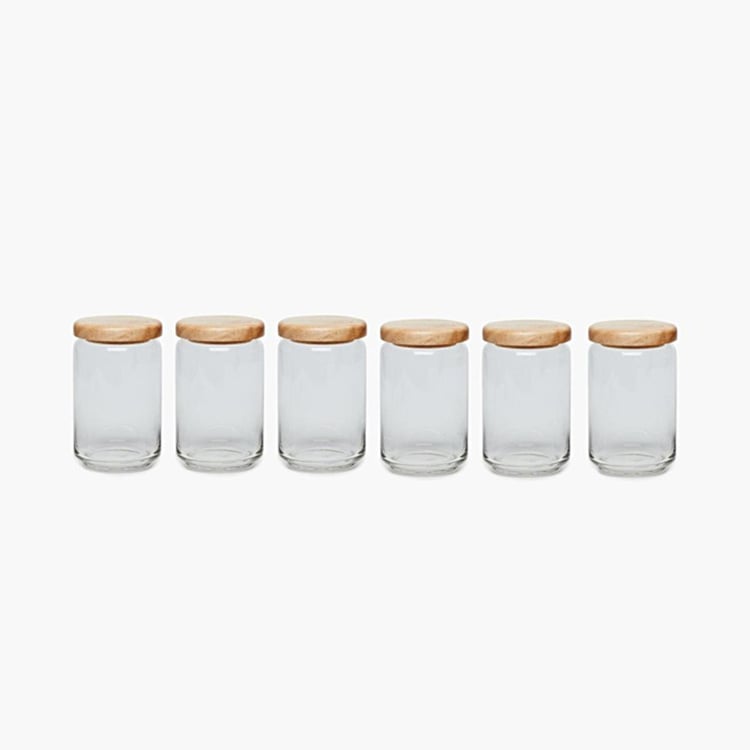 OCEAN Set of 6 Glass Storage Jars - 500ml