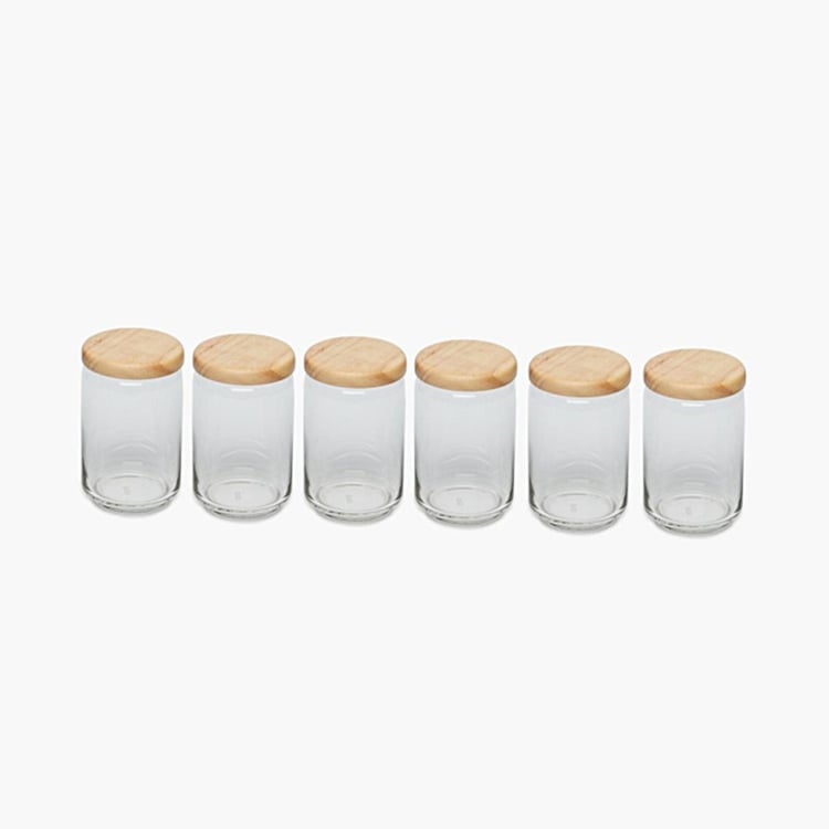 OCEAN Set of 6 Glass Storage Jars - 500ml