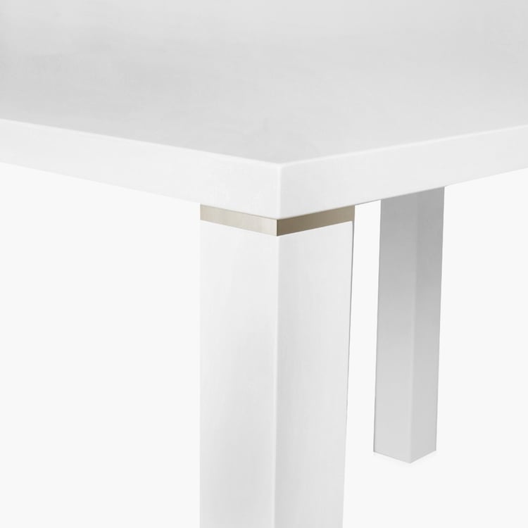 Alaska 4-Seater Dining Table Set with 2 Chairs and 1 Bench - White
