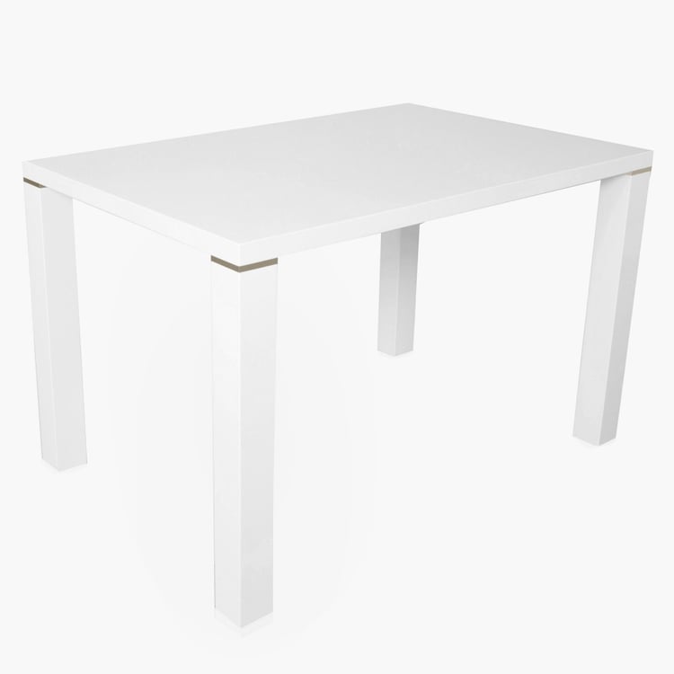 Alaska 4-Seater Dining Table Set with 2 Chairs and 1 Bench - White