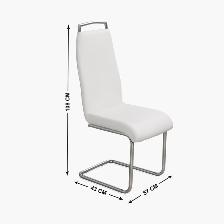 Alaska 6-Seater Dining Table Set with 6 Chairs - White