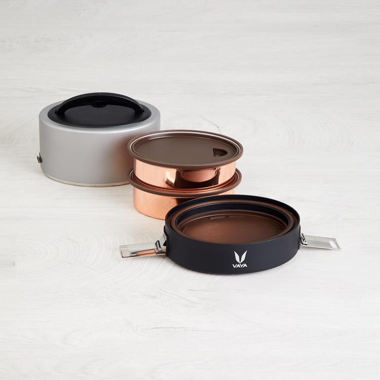 VAYA Tyffyn Two-Tier Lunch Box with Bagmat