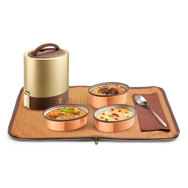 Vaya Tyffyn Three-Tier Lunch Box with Bagmat