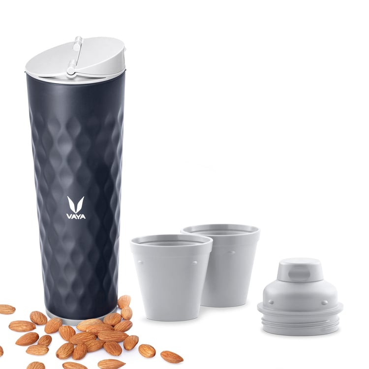 Vaya Drynk Textured Gulper with Tumblers and Sipper Cap - Set of 4