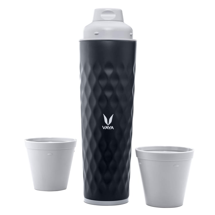 Vaya Drynk Textured Gulper with Tumblers and Sipper Cap - Set of 4