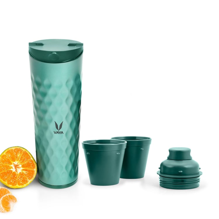 VAYA Drynk Textured Gulper with Tumblers and Sipper Cap - Set of 4