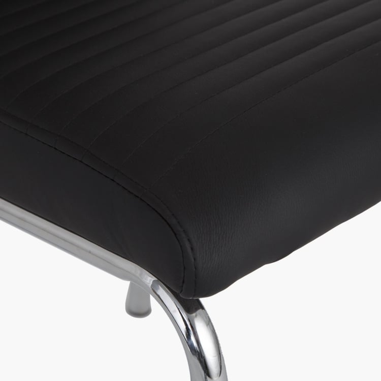 Floris Glass Top 4-Seater Dining Set with Chairs - Black